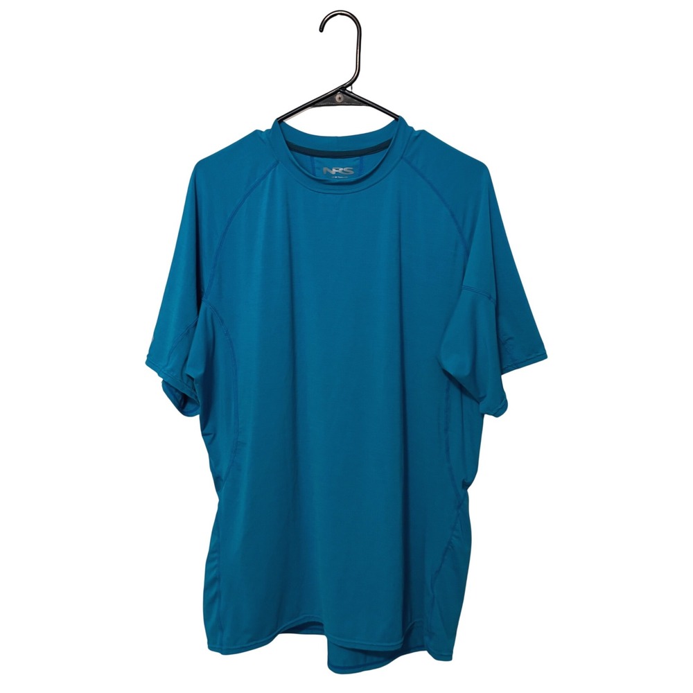 NRS Performance Shirt Mens XL Blue Short Sleeve UPF 50+ Tech H2Core Silkweight